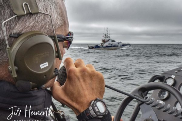 Constable Russ Warren radios PV Inskter from the RHIB.