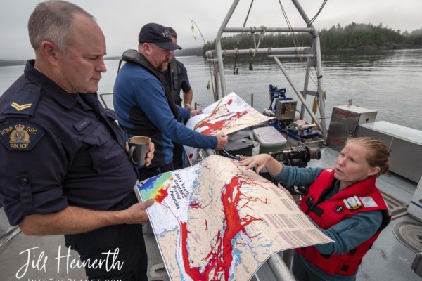 Connecting with personnel form the Canadian Hydrographic Services who are updating marine maps.