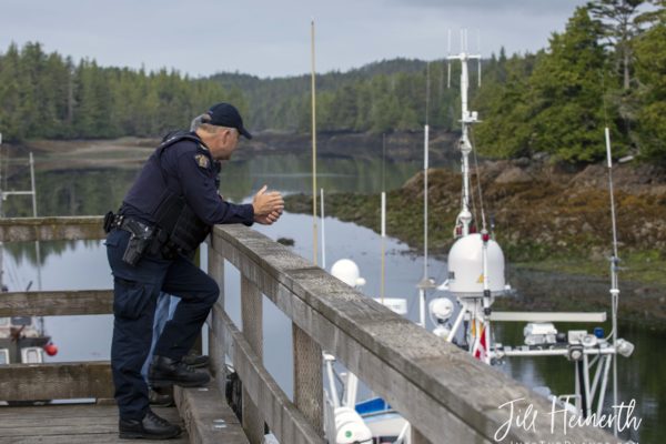 The town dock is always a great place to meet with people.